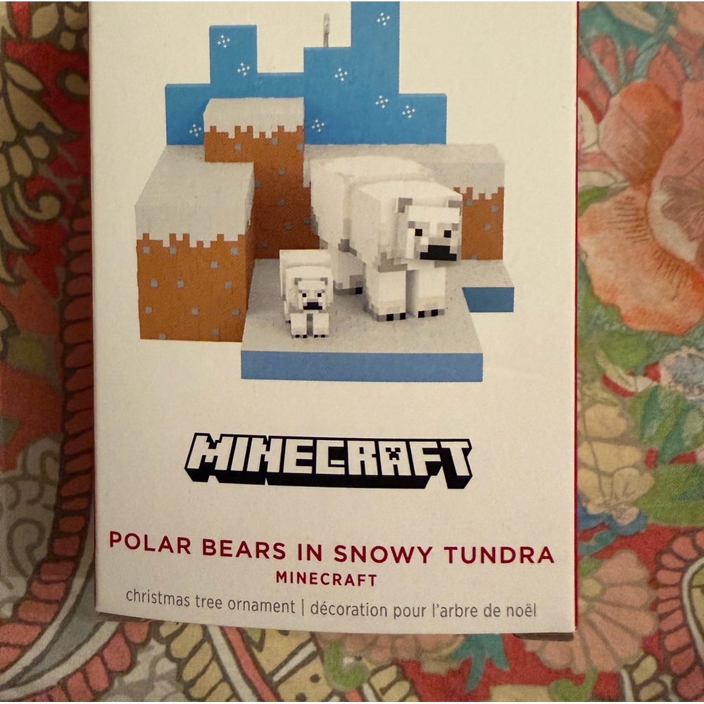Minecraft Polar Bears in Snowy Tundra Hallmark Ornament